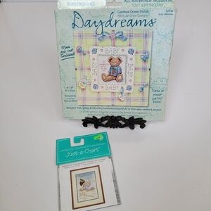 Dimensions Daydreams Baby Welcome Counted Cross Stitch Kit 8" x 8 Teddy Bear New